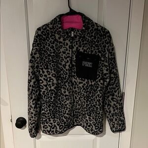 PINK Victoria's Secret Leopard Print  zip up